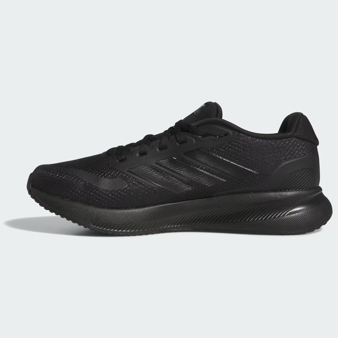 Men's Wide Fit Adidas Runfalcon 5 JH5184 Walking/Running Trainers in Black/Black - Image 4