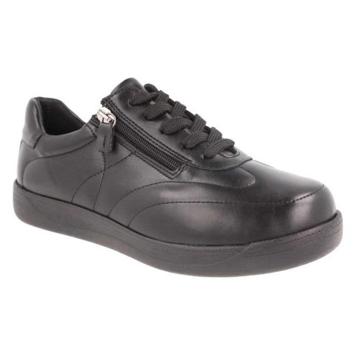 Women's Wide Fit DB Jessica Shoes in Black Synthetic - Image 4
