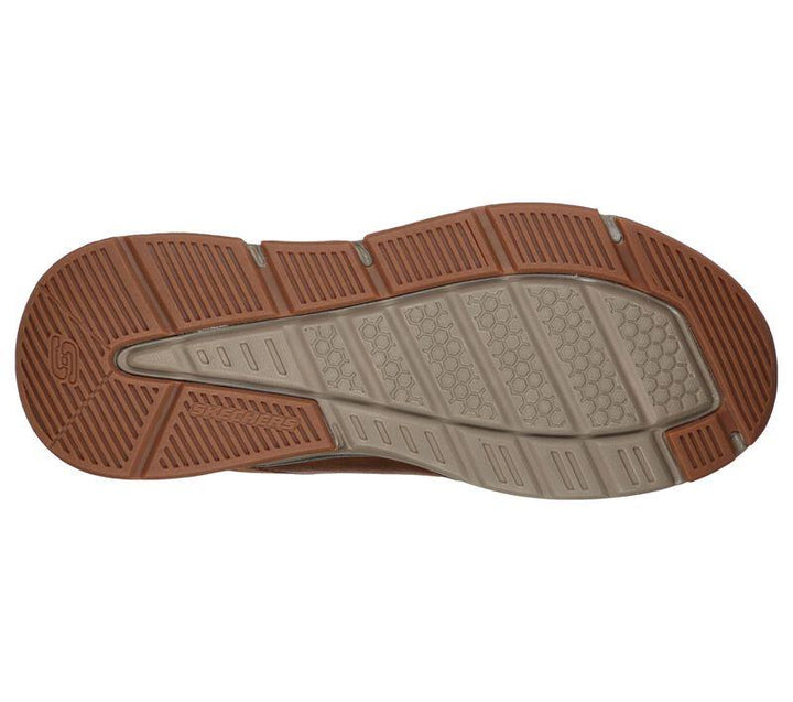 Men's Wide Relaxed Fit Skechers 66204 Benago Street Wear Treno Walking Trainers - Dark Brown in Dark Brown - Image 1