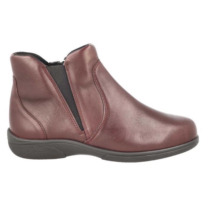 Women's Wide Fit DB Daylily Boots in Black Leather - Image 1