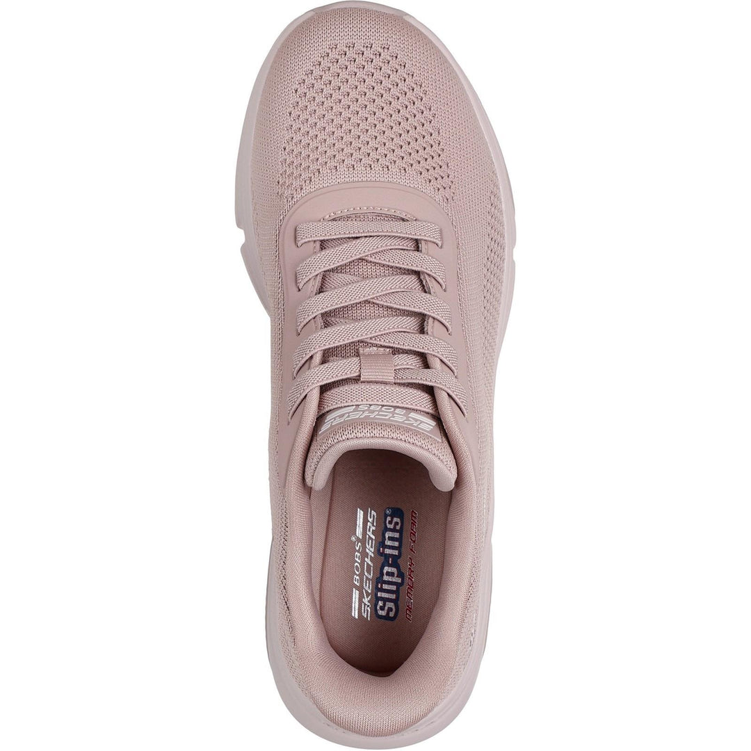 Women's Wide Fit Skechers 117587 Slip-ins Bobs Sport Sparrow Flex Trainers in Blush - Image 5