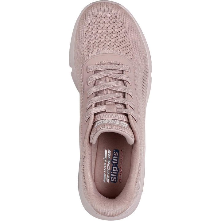 Women's Wide Fit Skechers 117587 Slip-ins Bobs Sport Sparrow Flex Trainers in Blush - Image 1