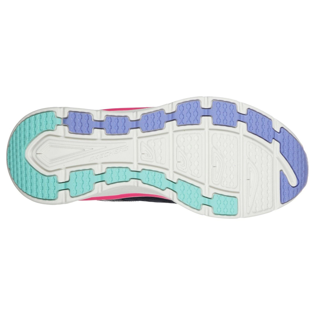 Women's Wide Fit Skechers 149023 D'lux Walker Infinite Motion Sports Trainers - Navy/Multi in Navy/Multi - Image 8