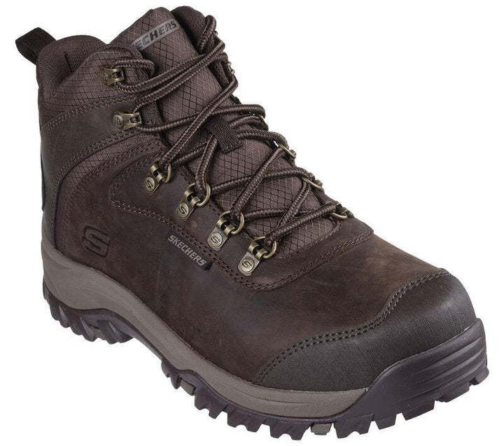 Men's Relaxed Fit Skechers 205240 Relmnt Lennox Hiking Boots in Cocoa - Image 1