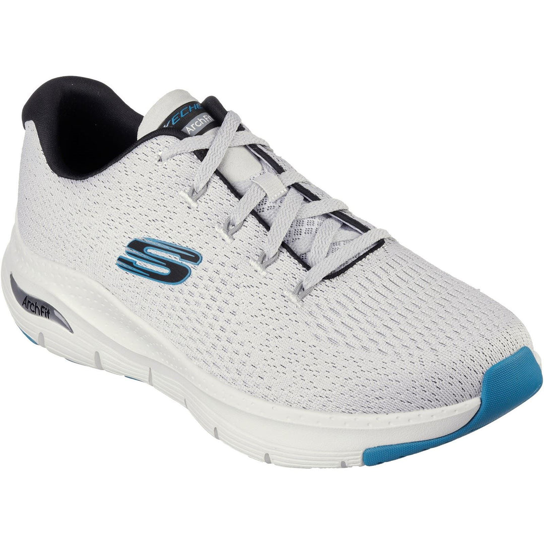 Men's Wide Fit Skechers 232601 Arch Fit Takar Trainers in White/Blue - Image 3