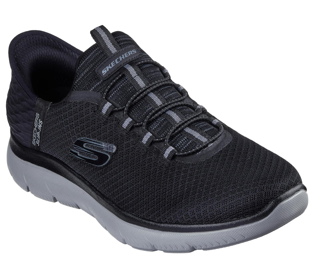Men's Wide Fit Skechers 232457 Slip-ins High Range Summits Trainers in Black/Charcoal - Image 5
