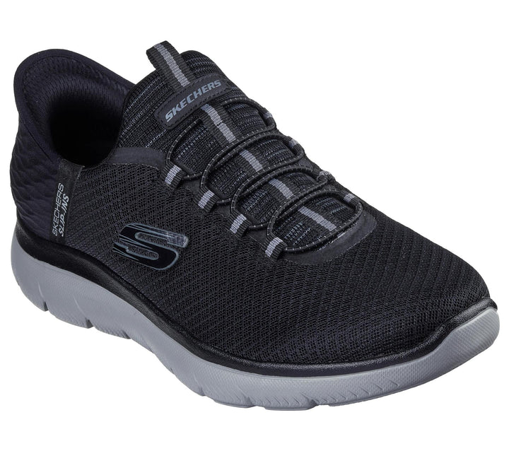 Men's Wide Fit Skechers 232457 Slip-ins High Range Summits Trainers in Black/Charcoal - Image 1