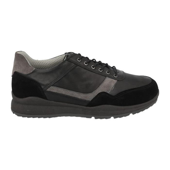 Men's Wide Fit DB Benedict Trainers in Black / Grey - Image 2
