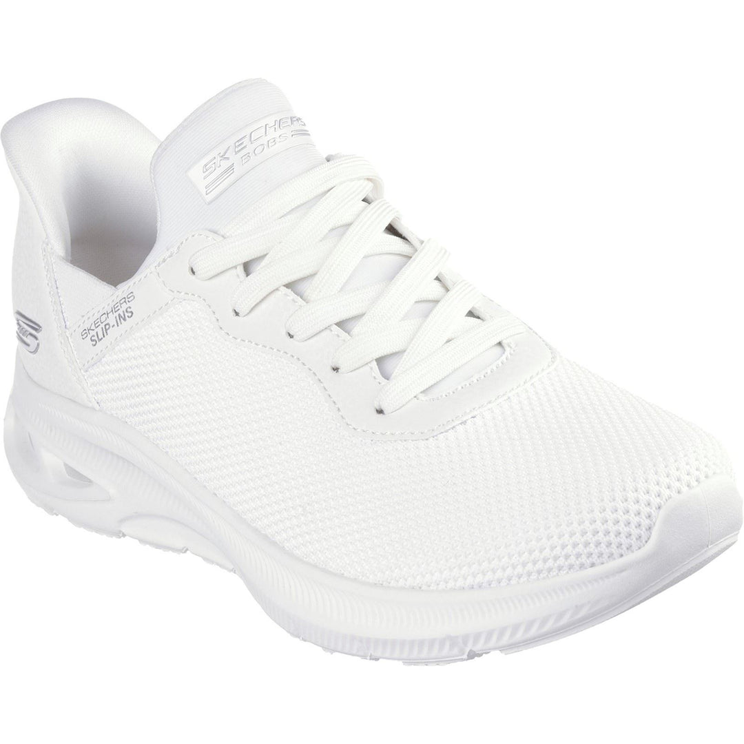 Women's Wide Fit Skechers 117509 Bobs Unity Trainers in Off White - Image 11