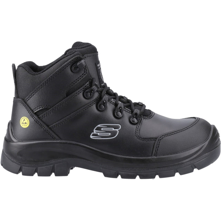 Men's Wide Fit Skechers 200187EC Work Trophus Kilram Boots in Black - Image 1