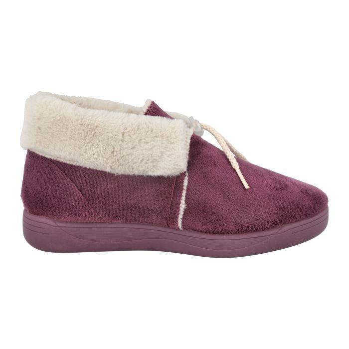 Women's Wide Fit DB Galilee Slippers in Navy Velour - Image 1
