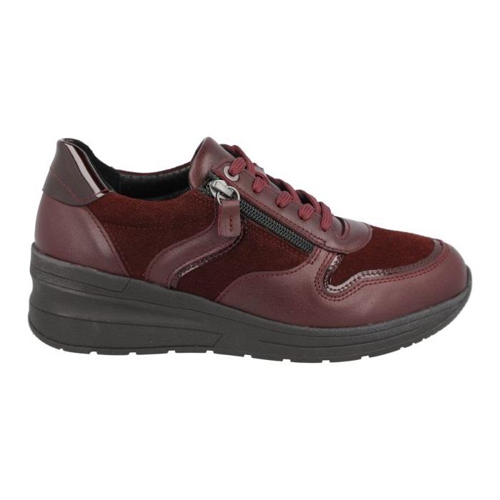 Women's Wide Fit DB Fleet Trainers in Black Crinkly Patent / Snake Lea - Image 11