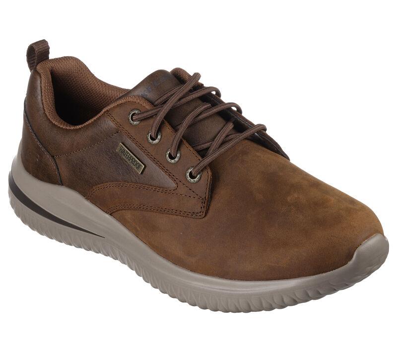Men's Wide Fit Skechers 210661 Delson 3.0 Glavine Walking Trainers in Dark Brown - Image 3