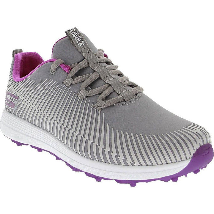 Women's Relaxed Fit 123021 Skechers Go Golf Max Swing Golf Shoes in Grey/Purple - Image 1