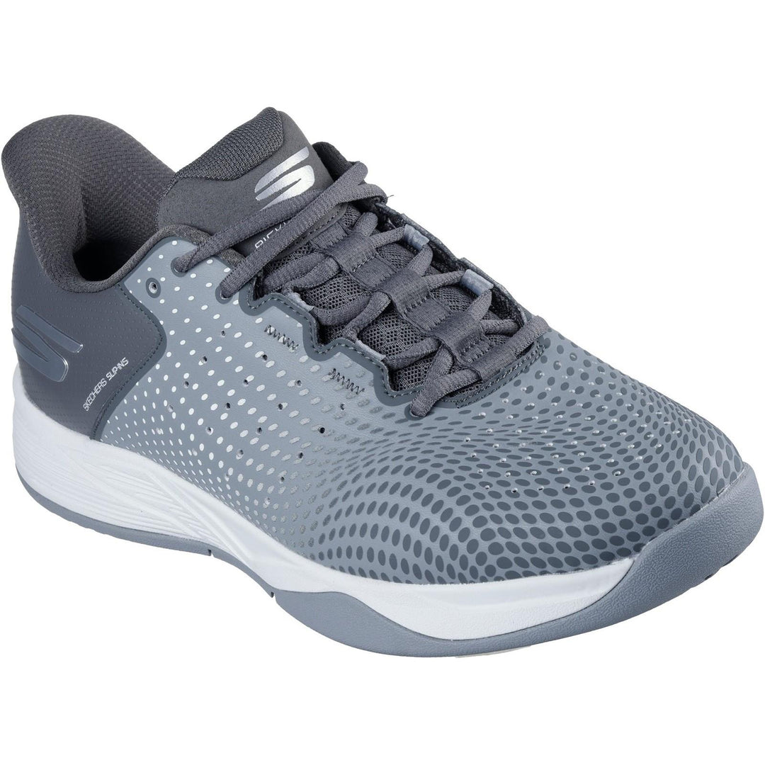 Men's Relaxed Fit Skechers Slip-ins 246101 Viper Court Vegan Reload Trainers in Grey/Charcoal - Image 3