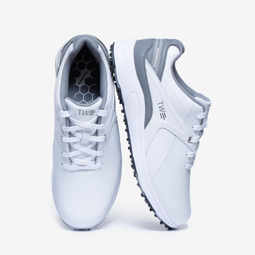 Men's Wide Fit Tredd Well Golf Proformer Shoes in White - Image 7