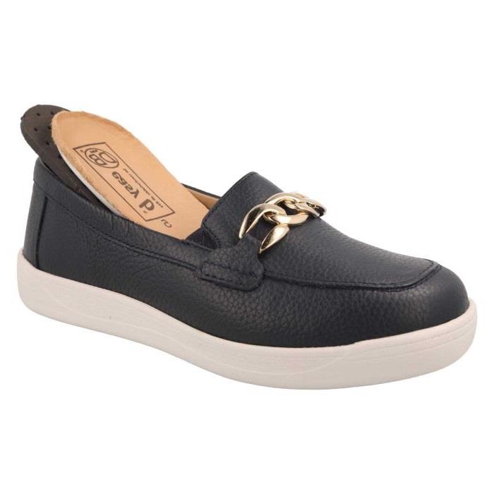 Women's Wide Fit DB Ophelia Shoes in Navy Leather - Image 1
