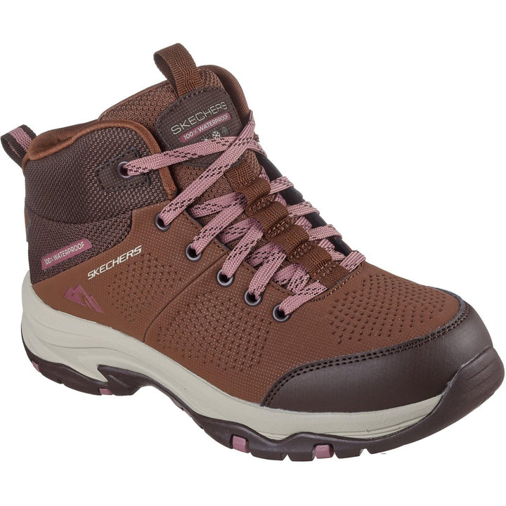 Women's Relaxed Fit Skechers 180005 Waterproof Trego Trail Destination Boots in Black/Charcoal - Image 1