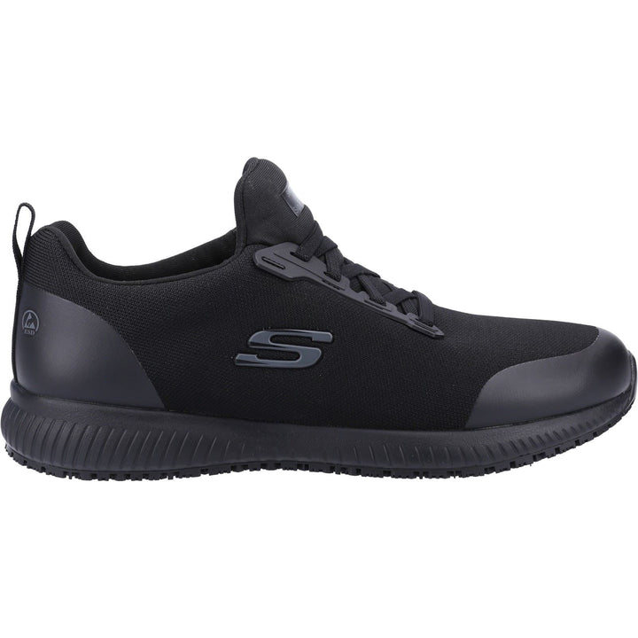 Men's Wide Fit Skechers 200051EC Squad SR Myton Occupational Trainers in Black - Image 1
