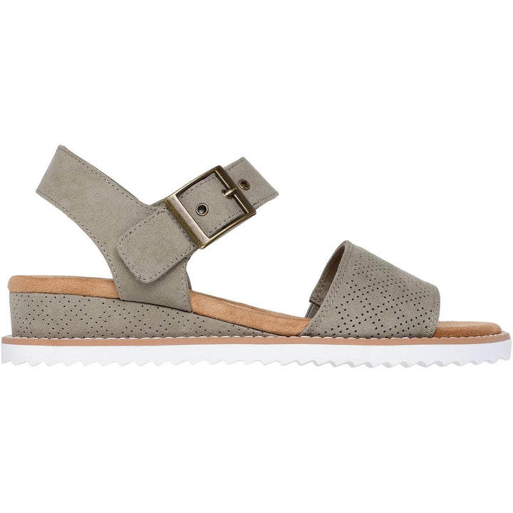 Women's Wide Fit Skechers 114147 Bobs Desert Kiss Serendipitous Sandals in Olive - Image 1