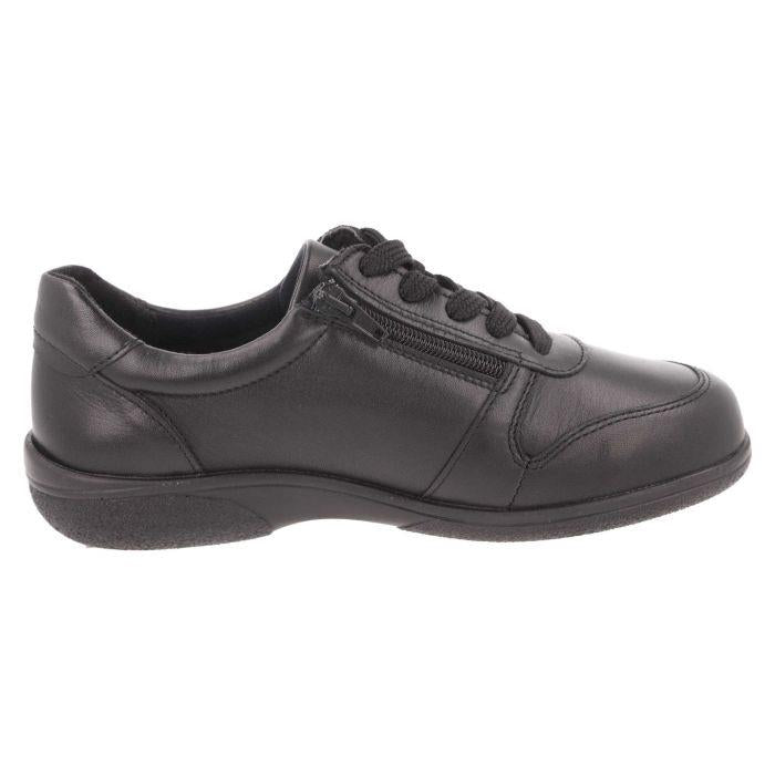 Women's Wide Fit DB Mollie Shoes in Black Leather - Image 1