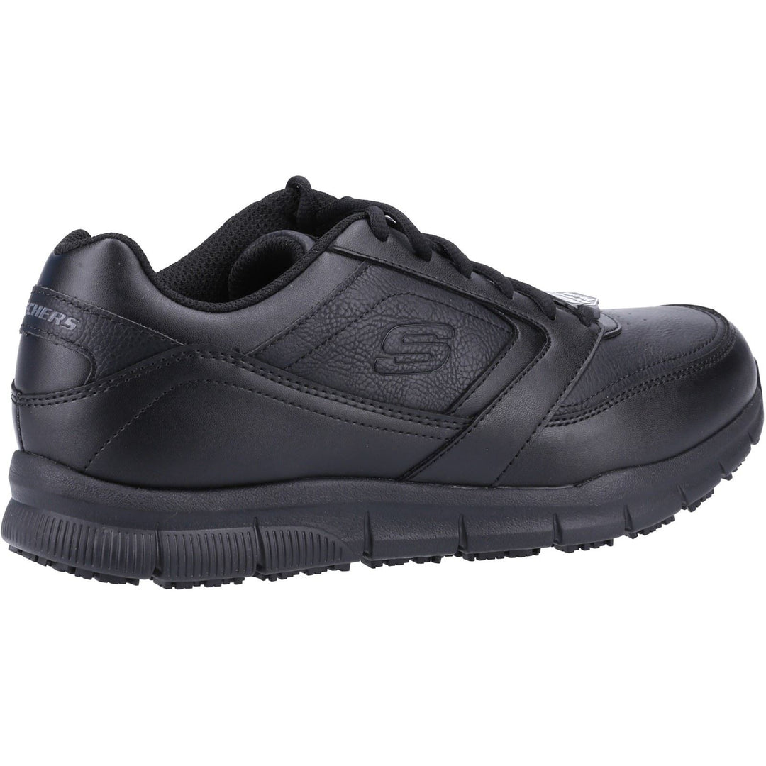 Men's Wide Fit Skechers 77156EC Nampa Occupational Trainers - Black in Black - Image 4