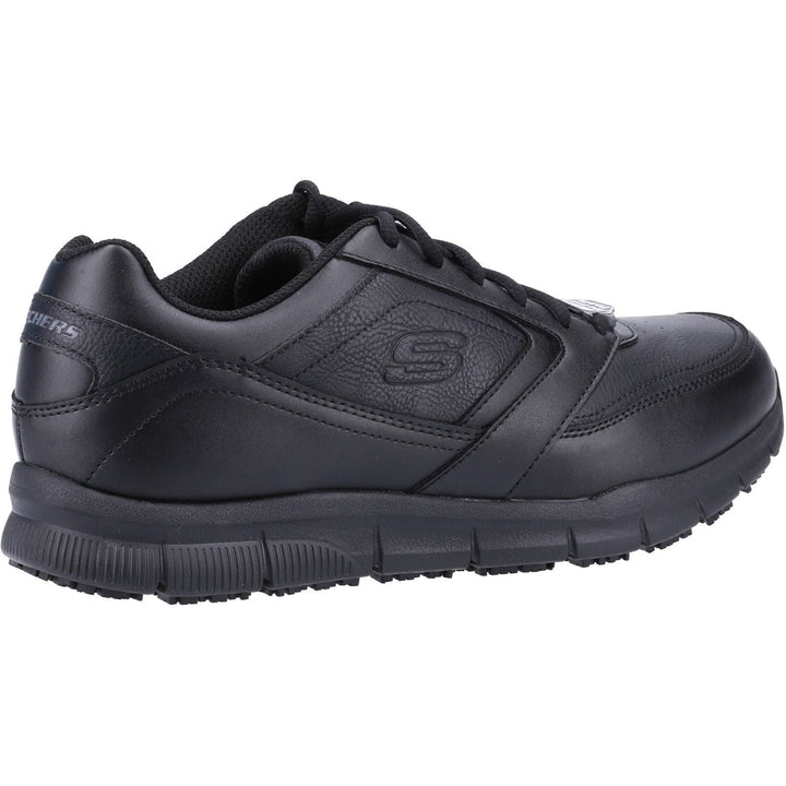 Men's Wide Fit Skechers 77156EC Nampa Occupational Trainers - Black in Black - Image 1