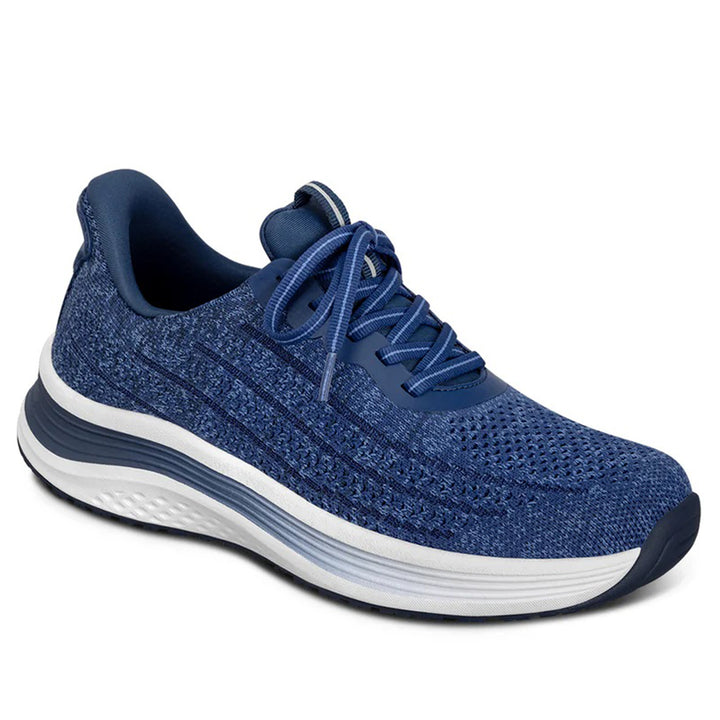 Women's Wide Fit Orthofeet Nira 80027 Hands-free Trainers in Indigo - Image 1