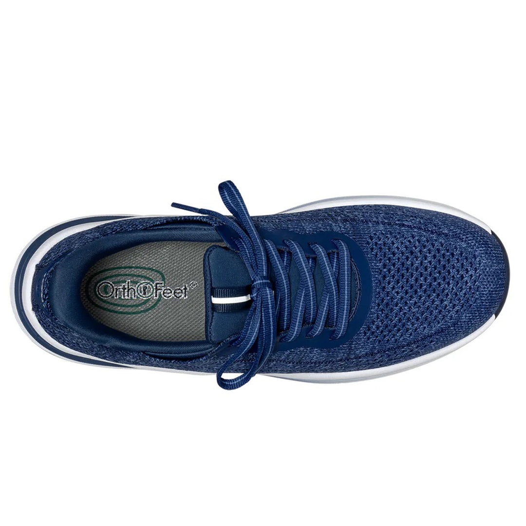 Women's Wide Fit Orthofeet Nira 80027 Hands-free Trainers in Indigo - Image 4