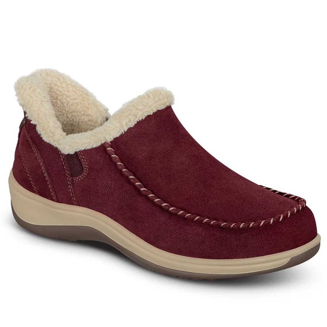 Women's Wide Fit Orthofeet 80042 Lorin Hands-free Shoes in Cherry - Image 2