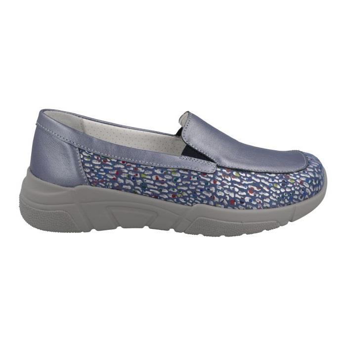 Women's Wide Fit DB Beetle Loafer Shoes in Sky Blue - Image 2