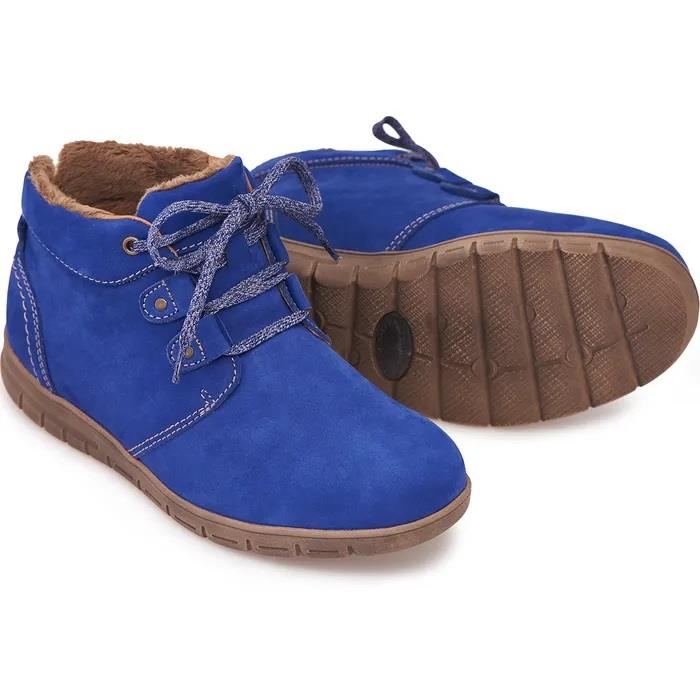 Women's Wide Fit Cosyfeet Megan Boots in Cobalt Blue - Image 5