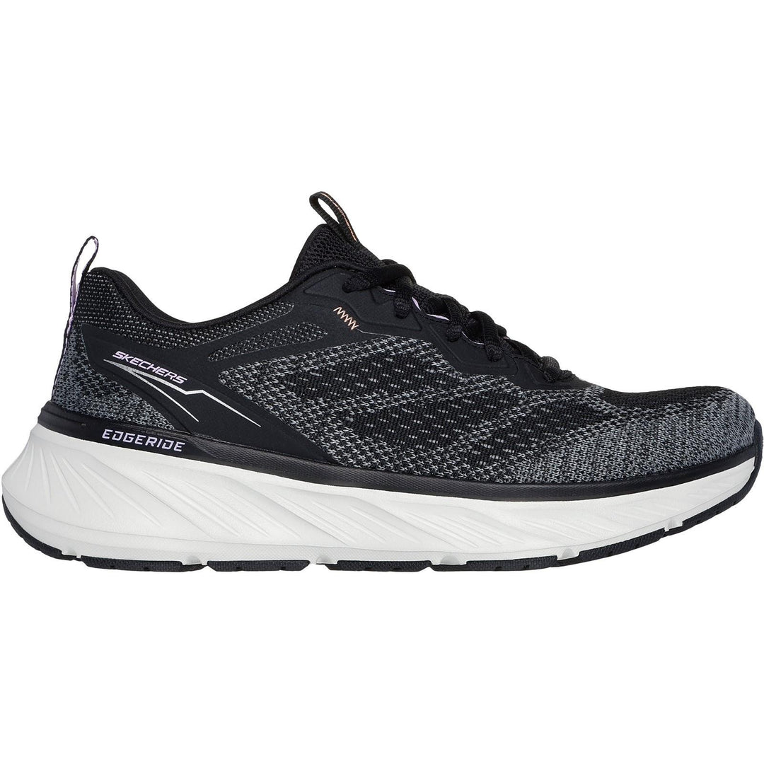 Women's Relaxed Fit Skechers 150471 Edgeride Power Flow Trainers in Black/Lavender - Image 2