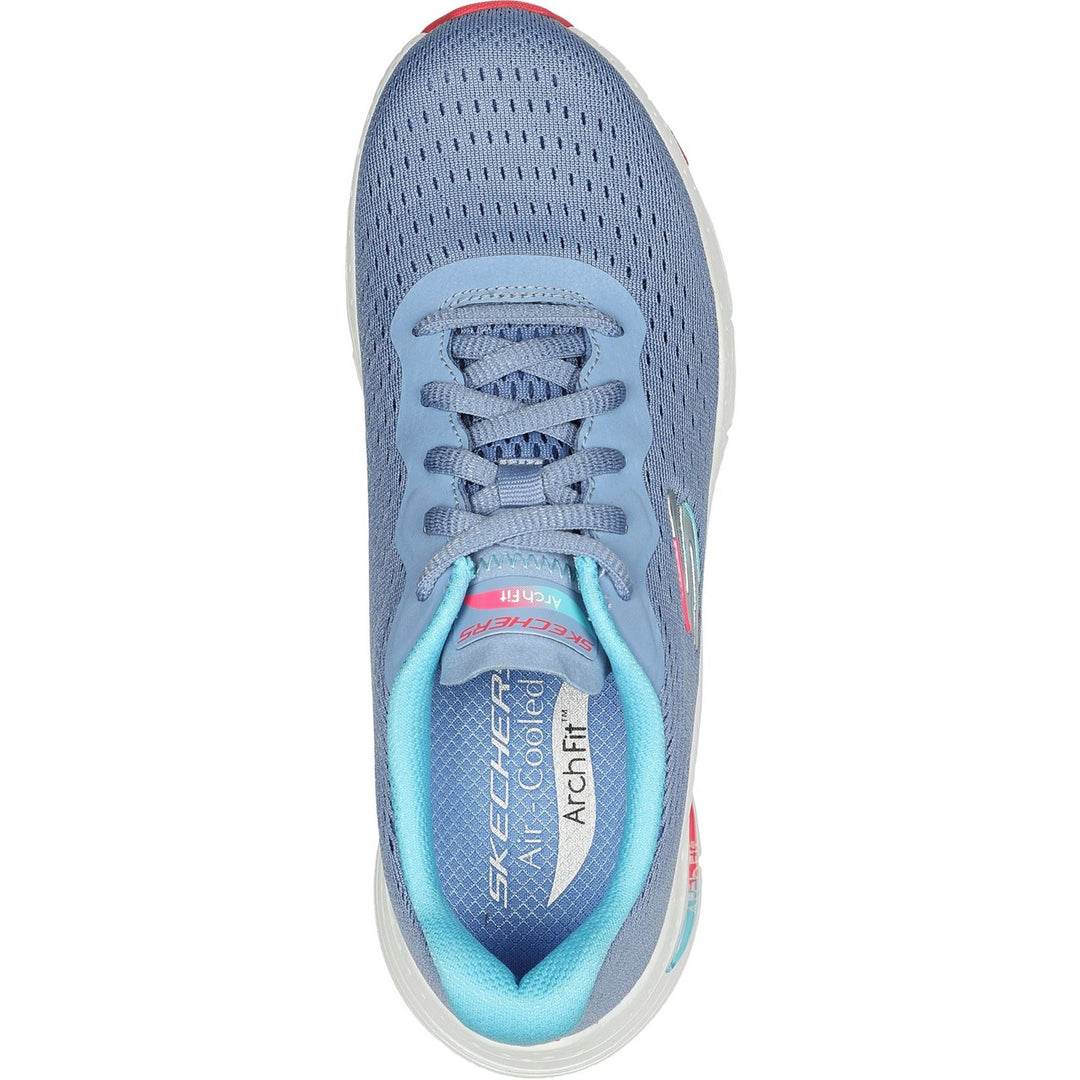 Women's Wide Fit Skechers 149722 Arch Fit Infinity Cool Trainers - Blue/Multi in Blue/Multi - Image 5