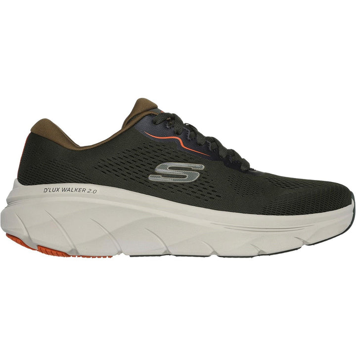 Men's Wide Fit Skechers 232714 D'lux Walker 2.0 Swave Trainers in Black /Lime - Image 1