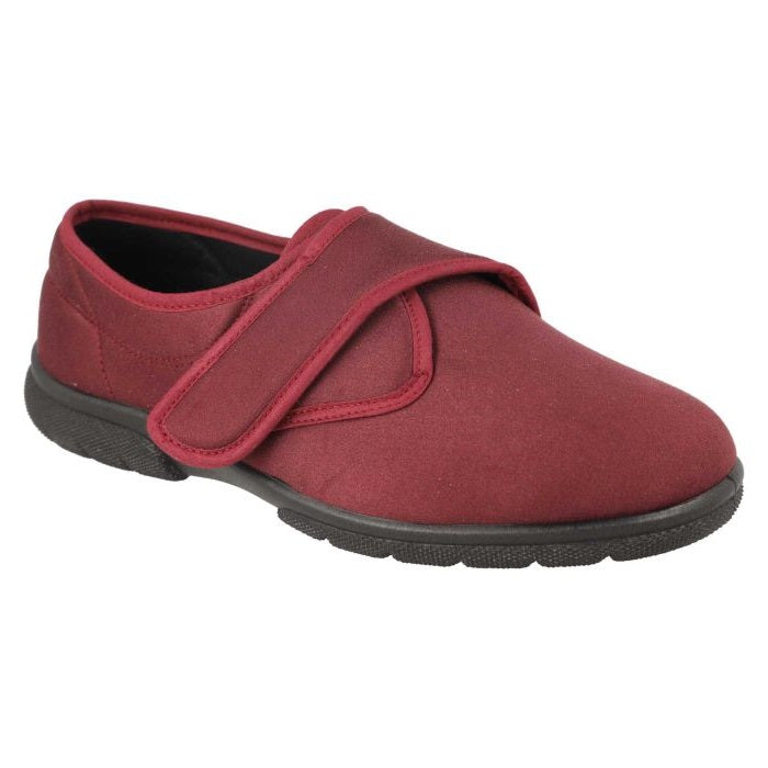 Men's Wide Fit DB Edison Slippers in Black Stretch Suedette - Image 1