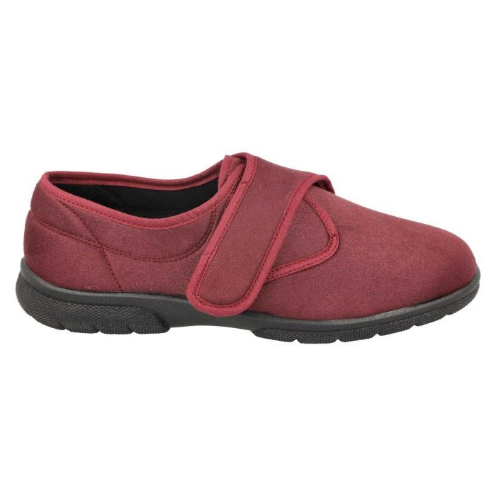Men's Wide Fit DB Edison Slippers in Black Stretch Suedette - Image 1