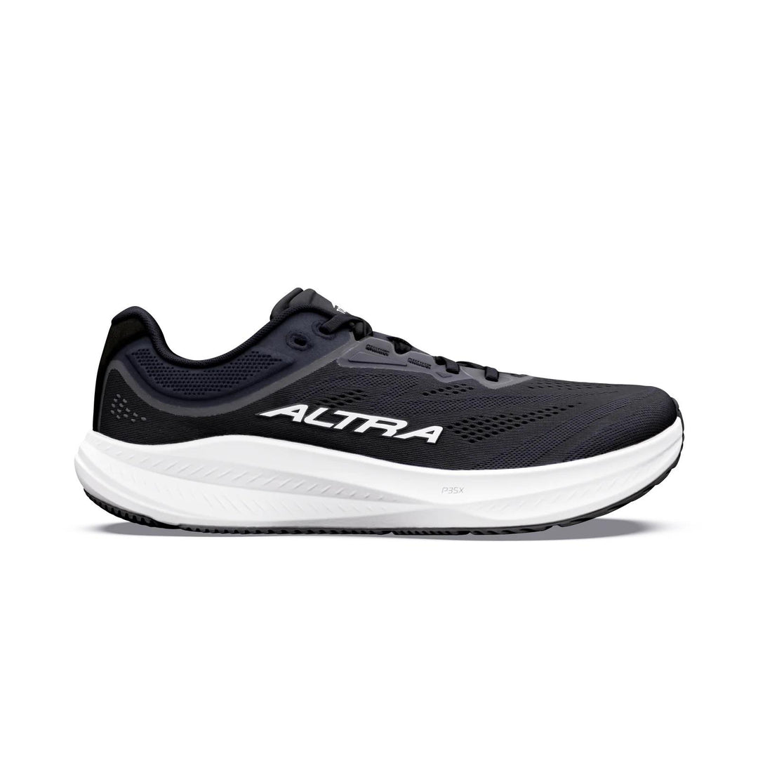 Men's Wide Fit Altra Torin 9 Trail Running Trainers in Black/White/Black - Image 2