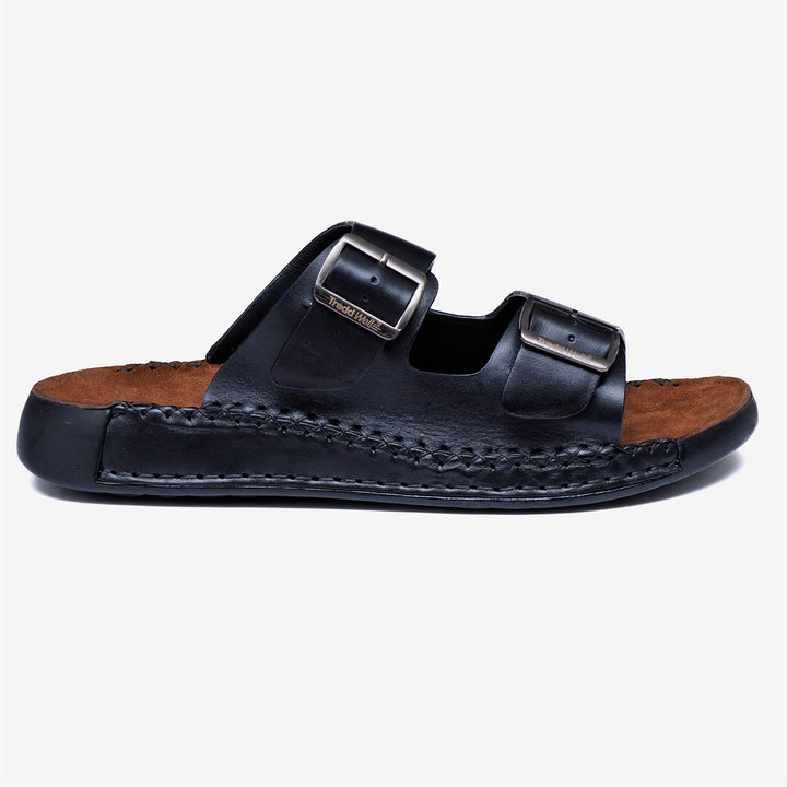 Men's Wide Fit Tredd Well Miami Sandals in Black - Image 1