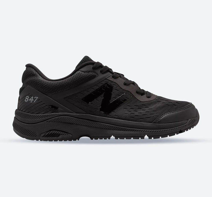 Men's Wide Fit New Balance MW847CB4 Rollbar Stability Walking Trainers in Black - Image 1