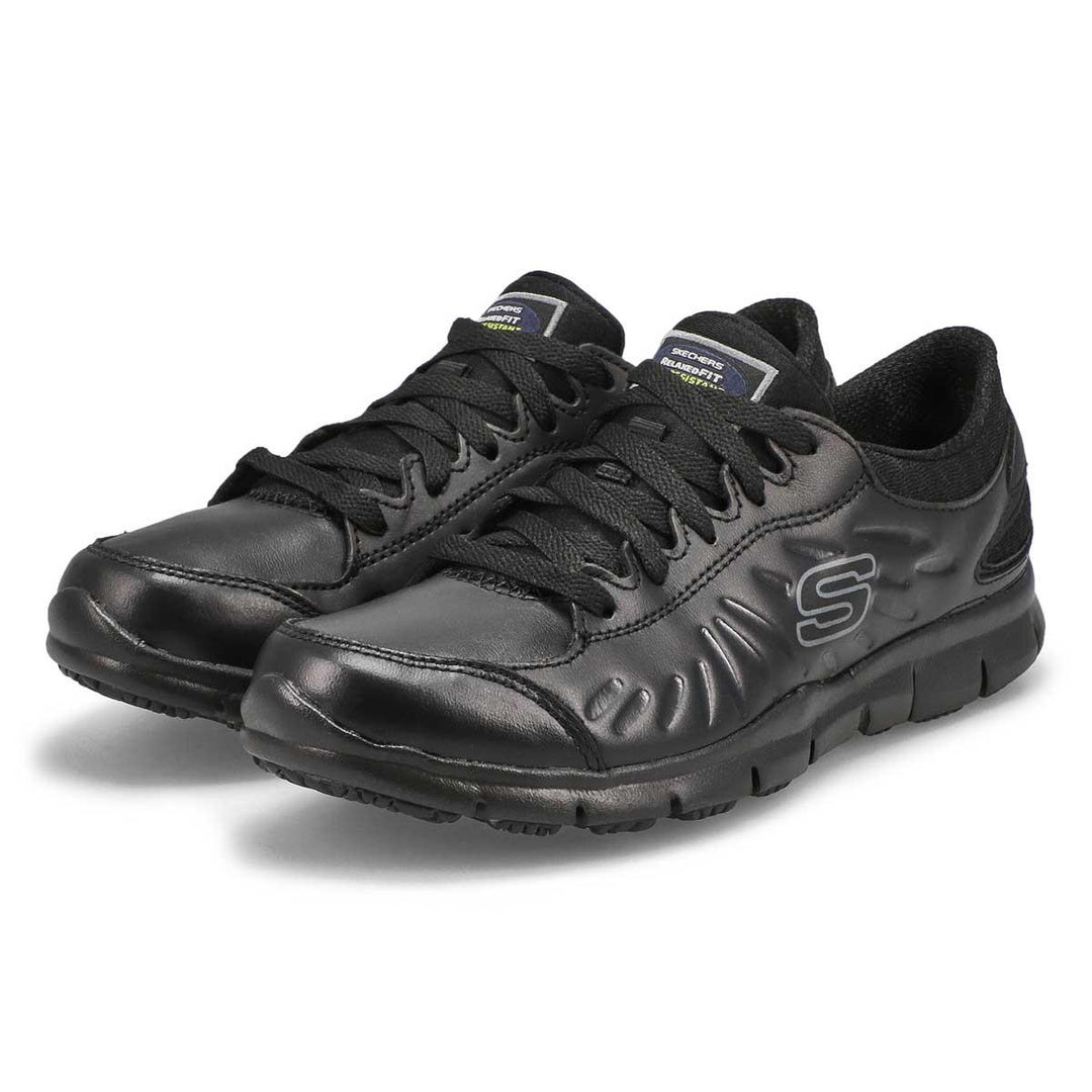 Women's Wide Fit Skechers 76551EC Eldred Occupational Trainers in Black - Image 4