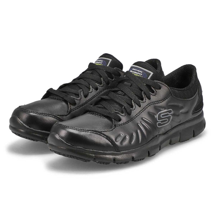 Women's Wide Fit Skechers 76551EC Eldred Occupational Trainers in Black - Image 1