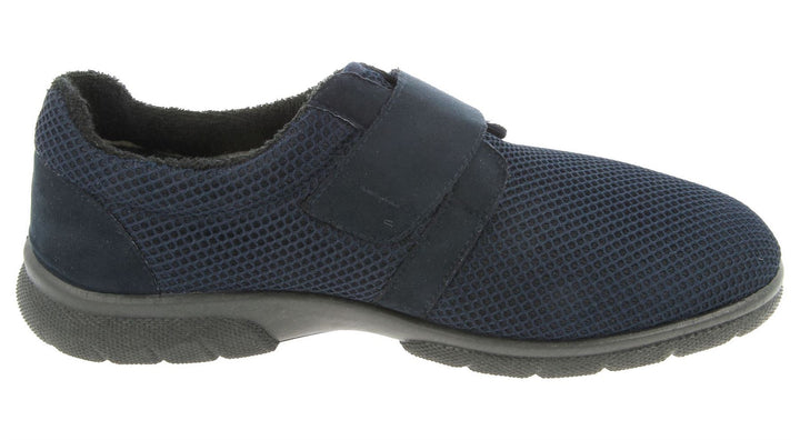 Men's Wide Fit DB Desmond Shoes in Black Textile - Image 1