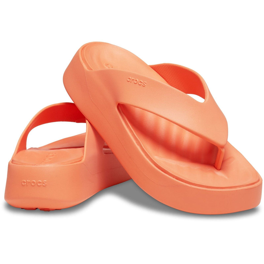 Women's Crocs 209410 Getaway Platform Flip Slippers in Black - Image 28