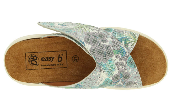 Womens Wide Fit DB Roxanne Sandals in Ocean Blue Multi Leather - Image 1