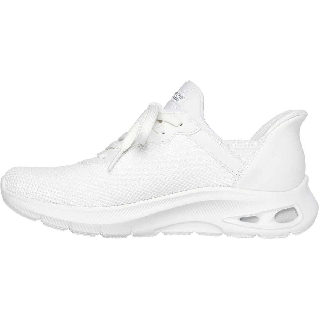 Women's Wide Fit Skechers 117509 Bobs Unity Trainers in Off White - Image 9