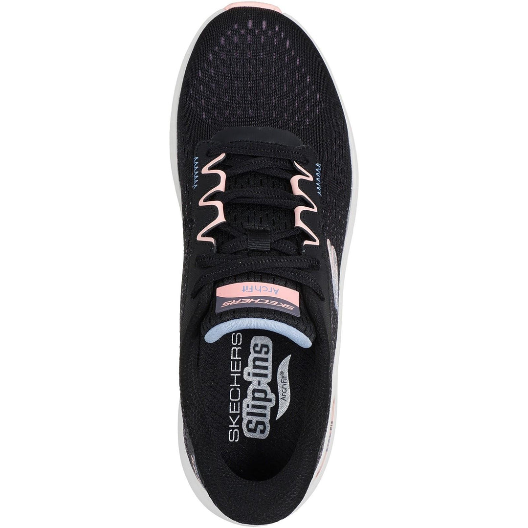 Women's Wide Fit Skechers 150333 Slip-ins Arch Fit 2.0 Fresh Space Trainers in Black/Multi - Image 5