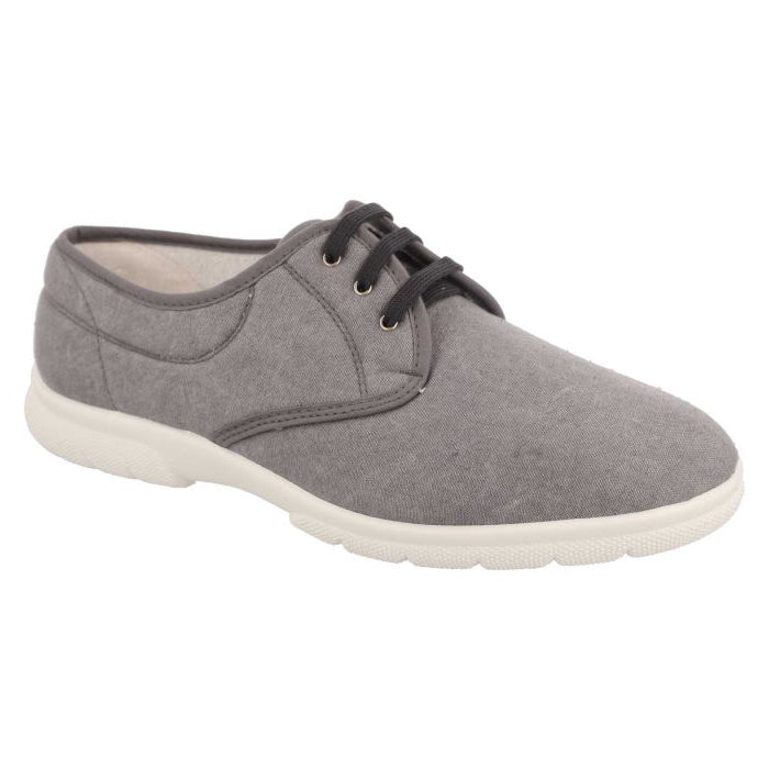 Mens Extra Wide Fit DB Troon Canvas in Denim Blue - Image 9