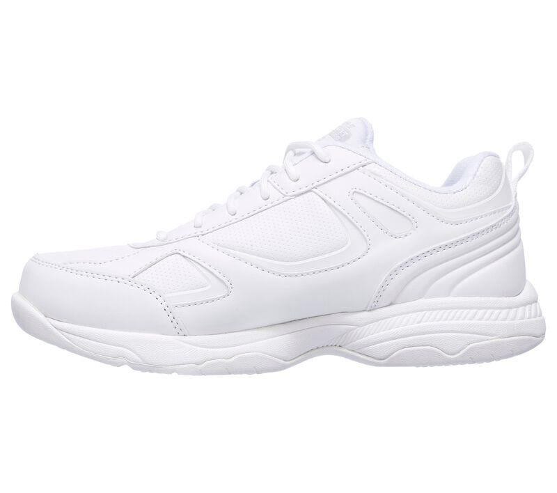 Women's Wide Fit Skechers 77200EC Relaxed Fit Dighton Bricelyn Work Shoes in White - Image 3