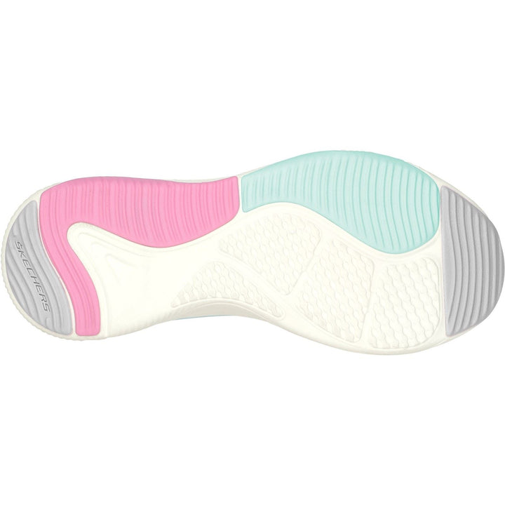 Women's Wide Fit Skechers 149835 D'Lux Fitness Roam Free Trainers in Light Grey/Multi - Image 1